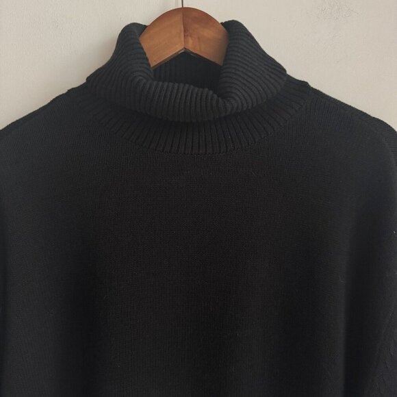 GAP Black Turtleneck 100% Cotton Minimalist L - Picture 5 of 8